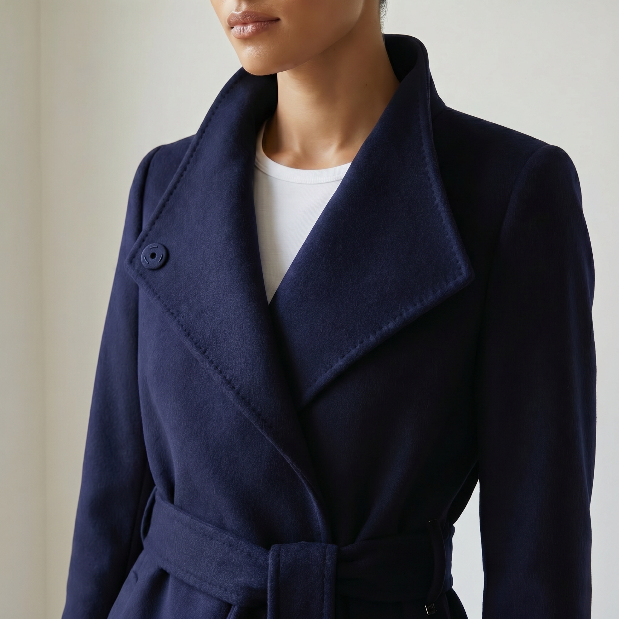 The Elara | 100% ren kashmir maxi-frakke - Navy