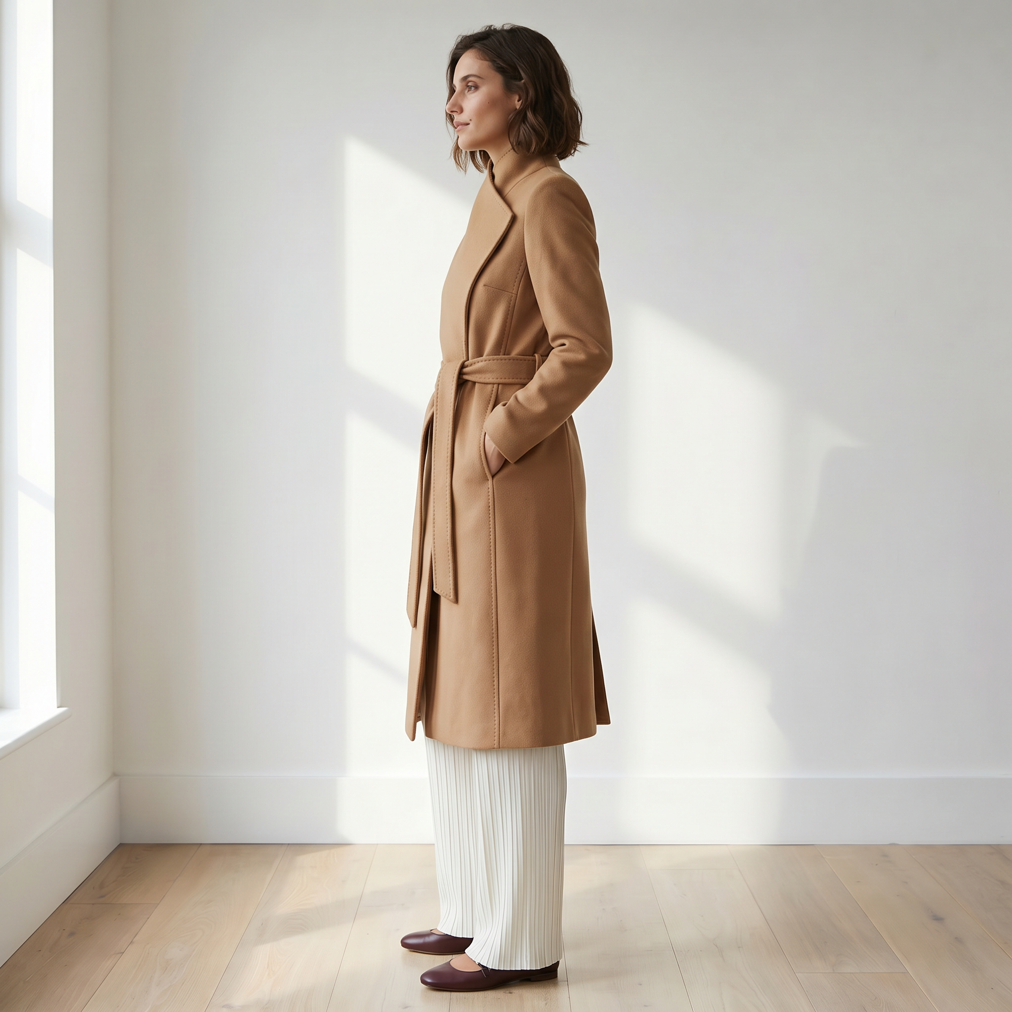 The Elara | Cappotto Maxi 100% Cashmere Puro - Cammello