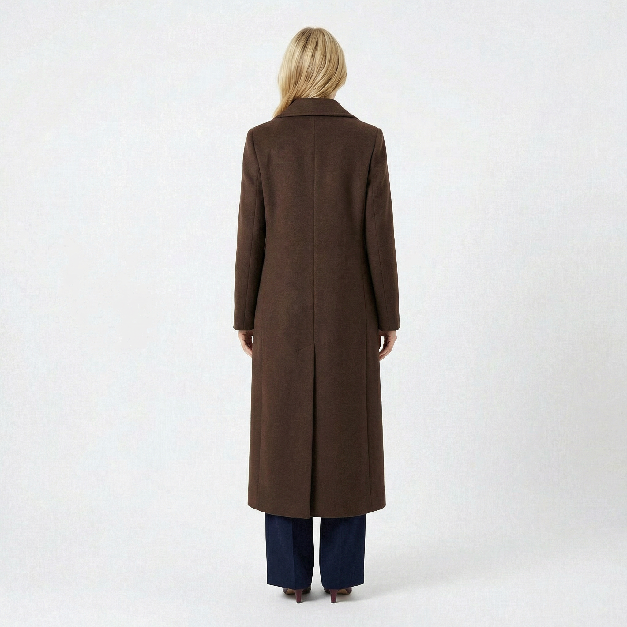 The Piccadilly | Premium Wool &amp; Cashmere Ankle-Length Relaxed Coat Chocolate Brown