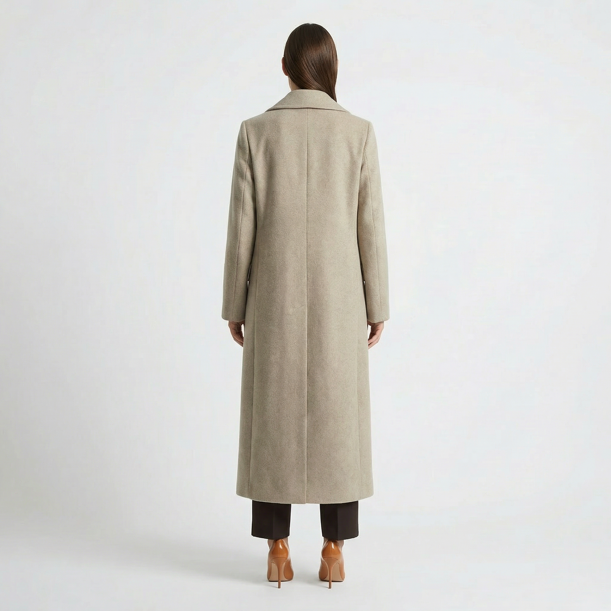 The Piccadilly | Premium Wool & Cashmere Ankle-Length Relaxed Coat - Oatmeal