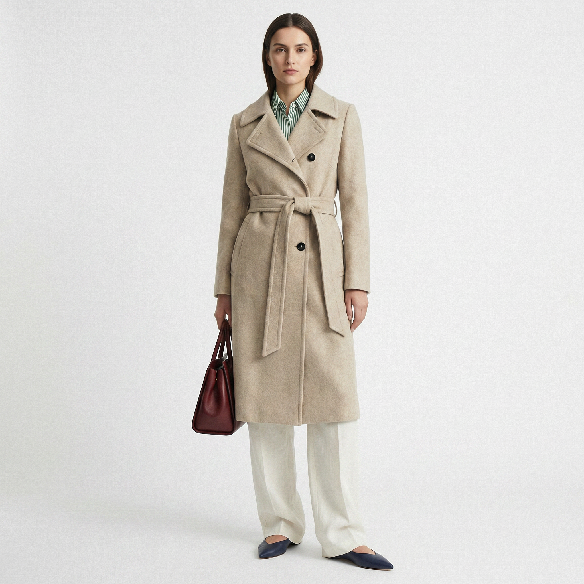 Tailored Emerald Green Double-Breasted Wool Blend Coat – The Tailored Emerald Green Double-Breasted Wool Blend Coat – The