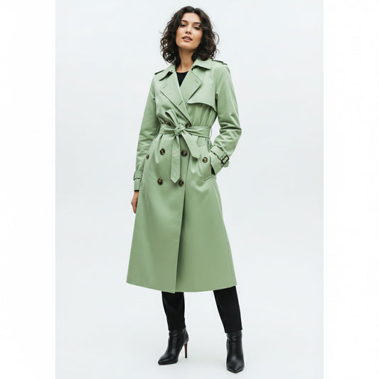The Timeless Elegance of a Lt Olive Trench Coat