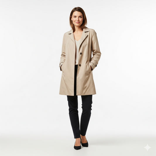 The Timeless Elegance of a Lightweight Beige Coat