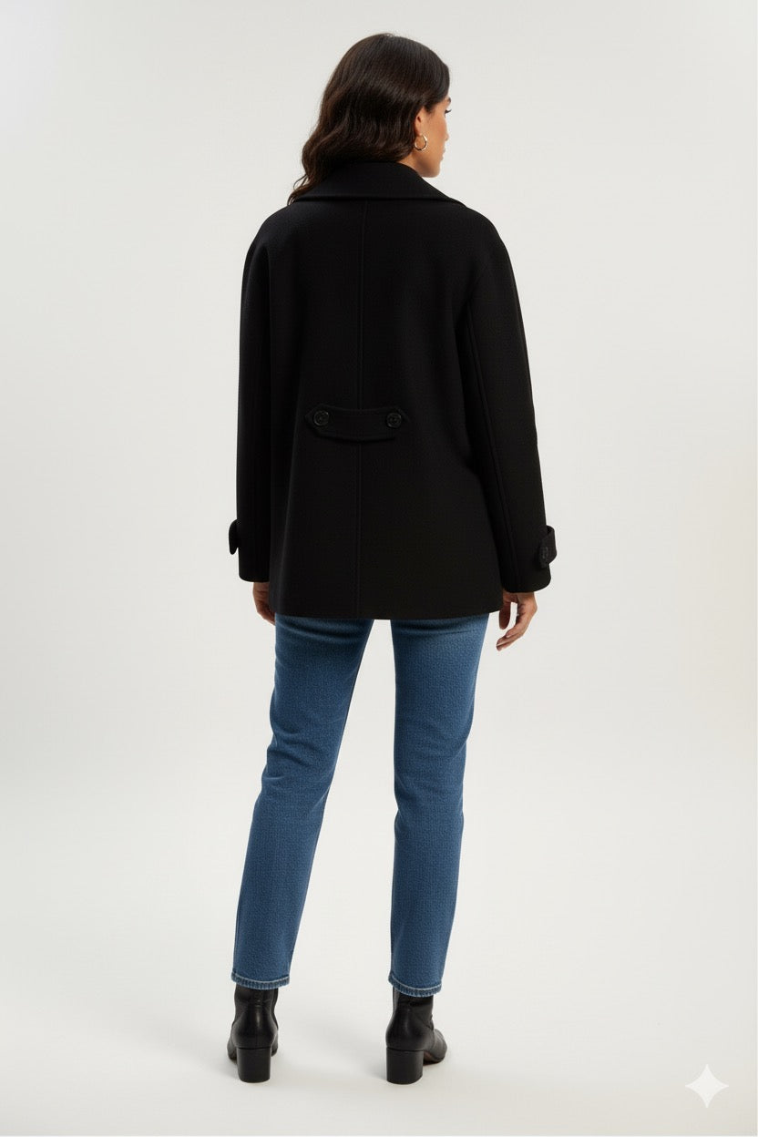 The Timeless Elegance of a Black Pea Coat