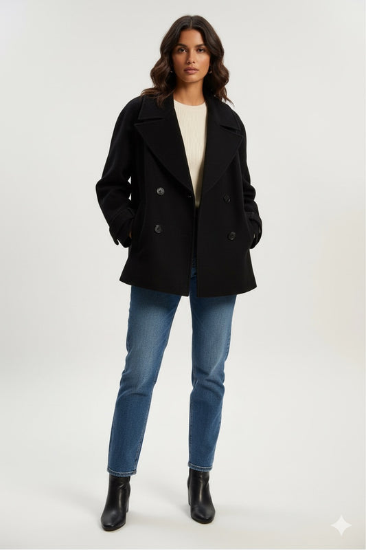 The Timeless Elegance of a Black Pea Coat