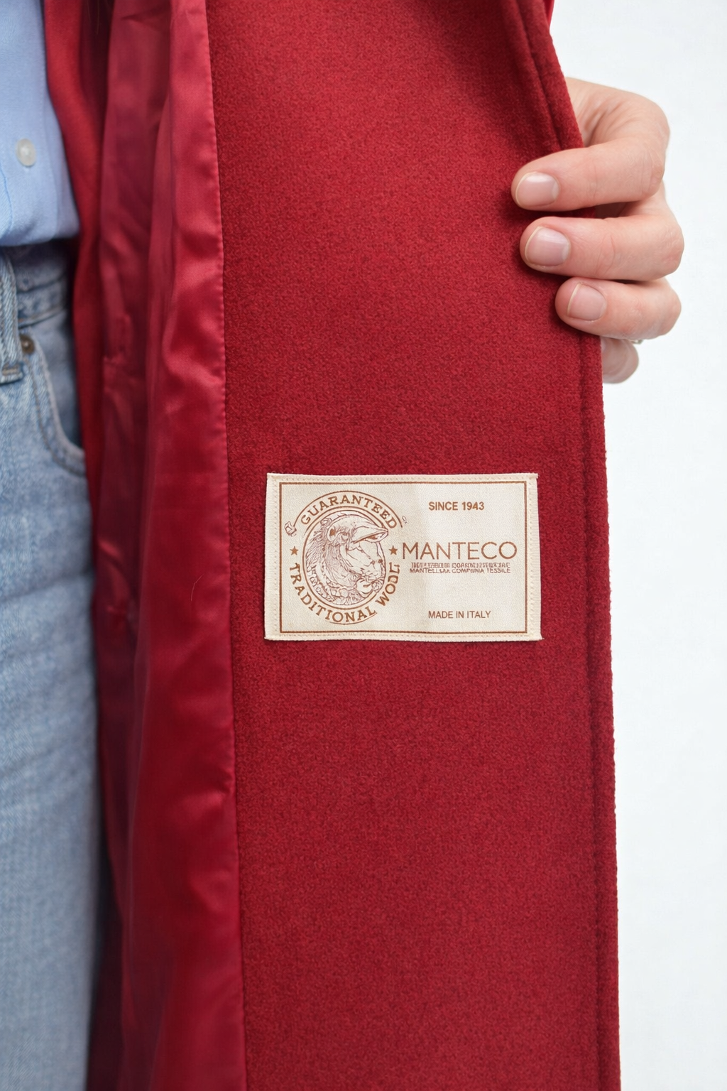 Romantic Scarlet Italian Wool Coat