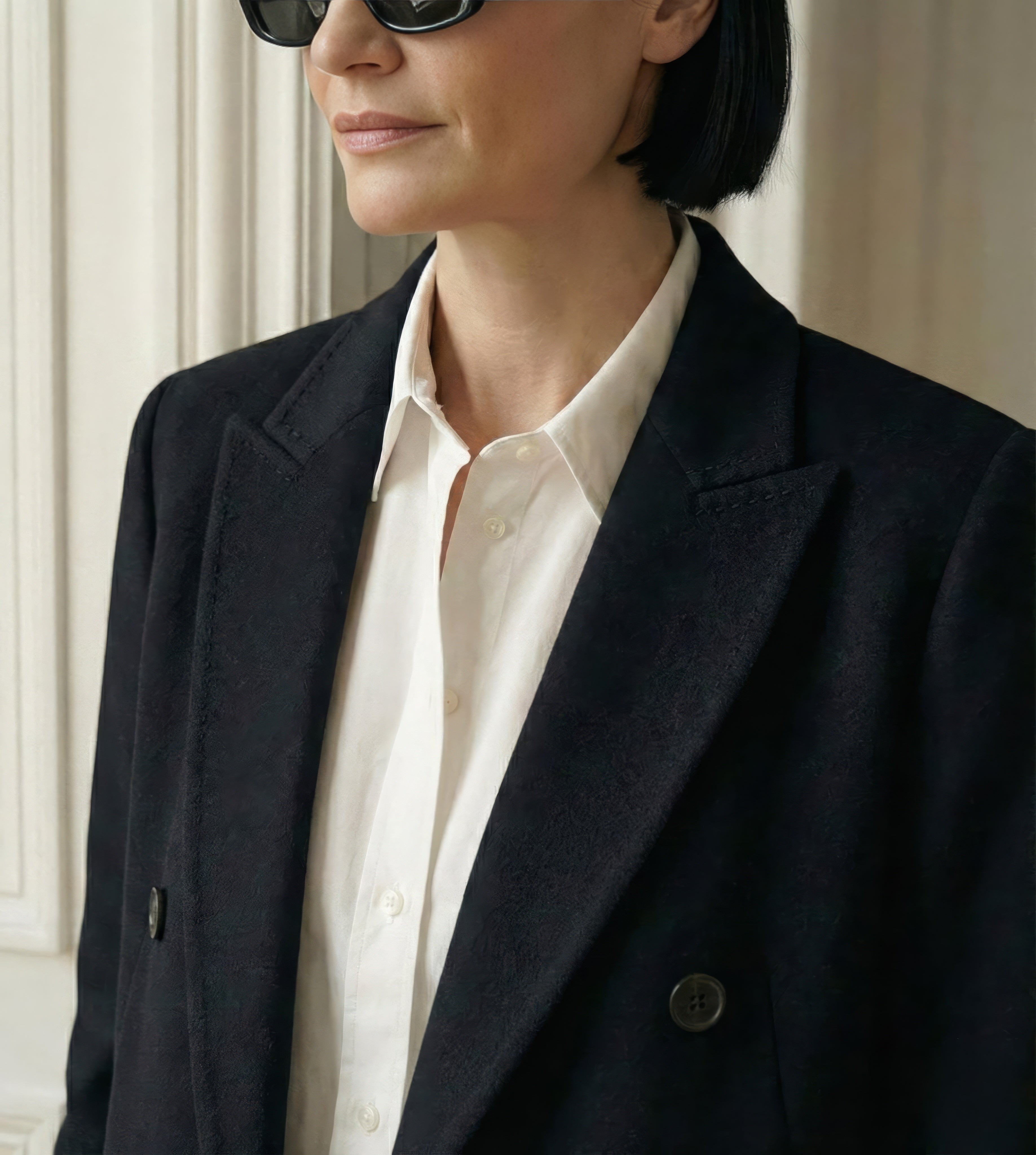 The Noir Signature: Full-Length 100% Cashmere Tailored Coat