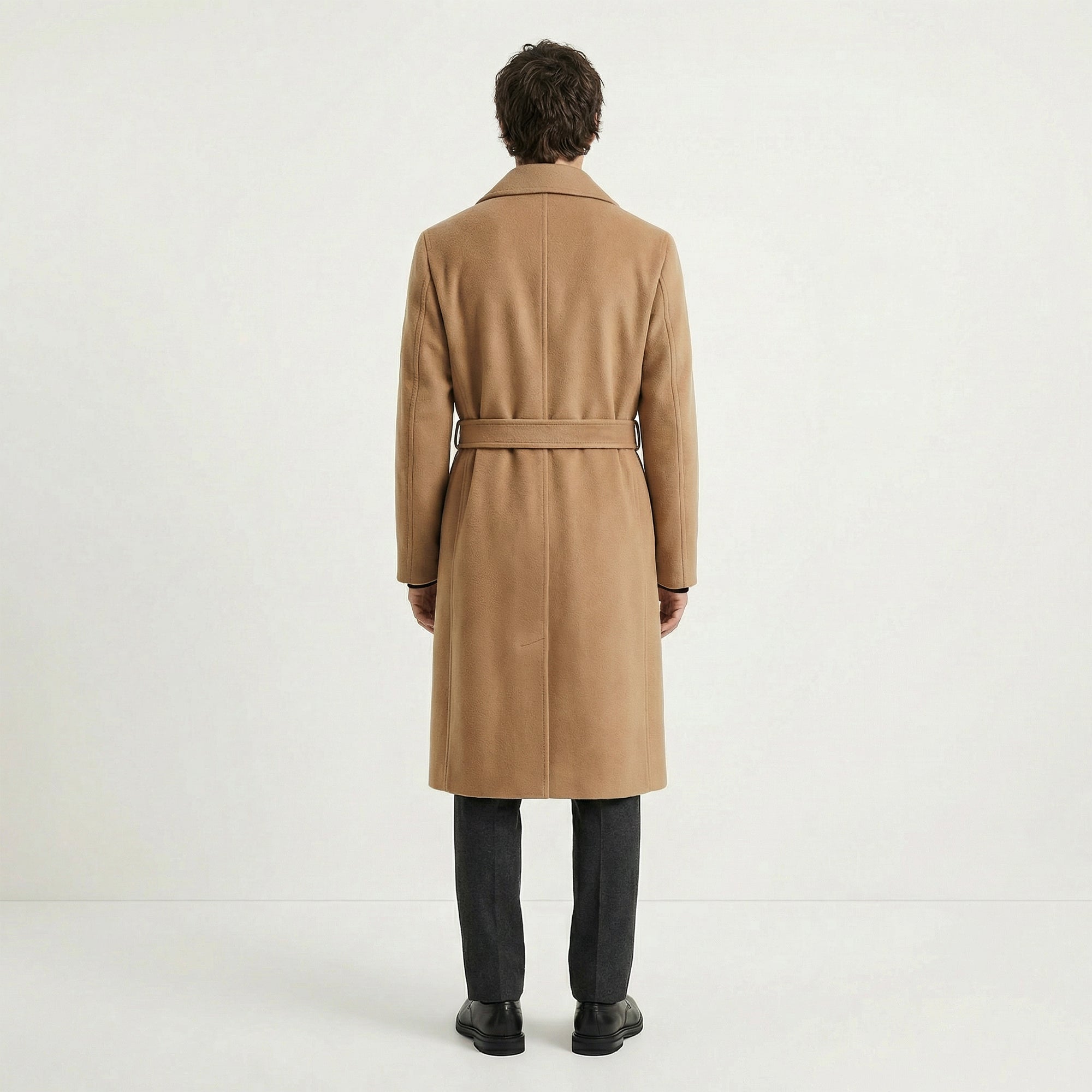 The Savile Camel Belted Coat – 100% Italian Cashmere