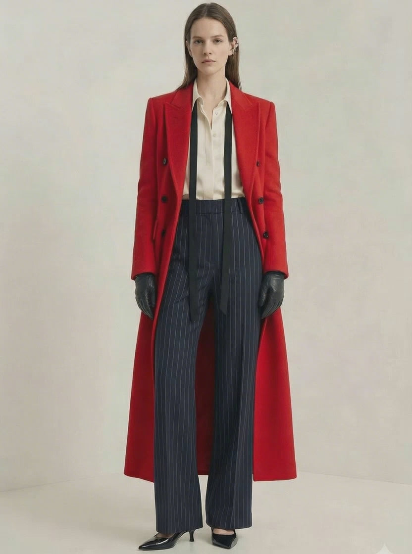 The Statement Coat: Pure Cashmere in Scarlet