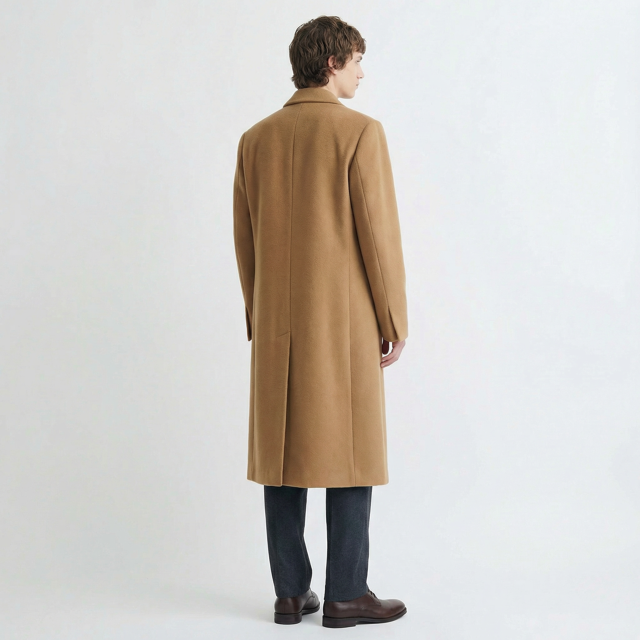 The Visconti | Camel 100% Pure Italian Cashmere Double-Breasted Overcoat