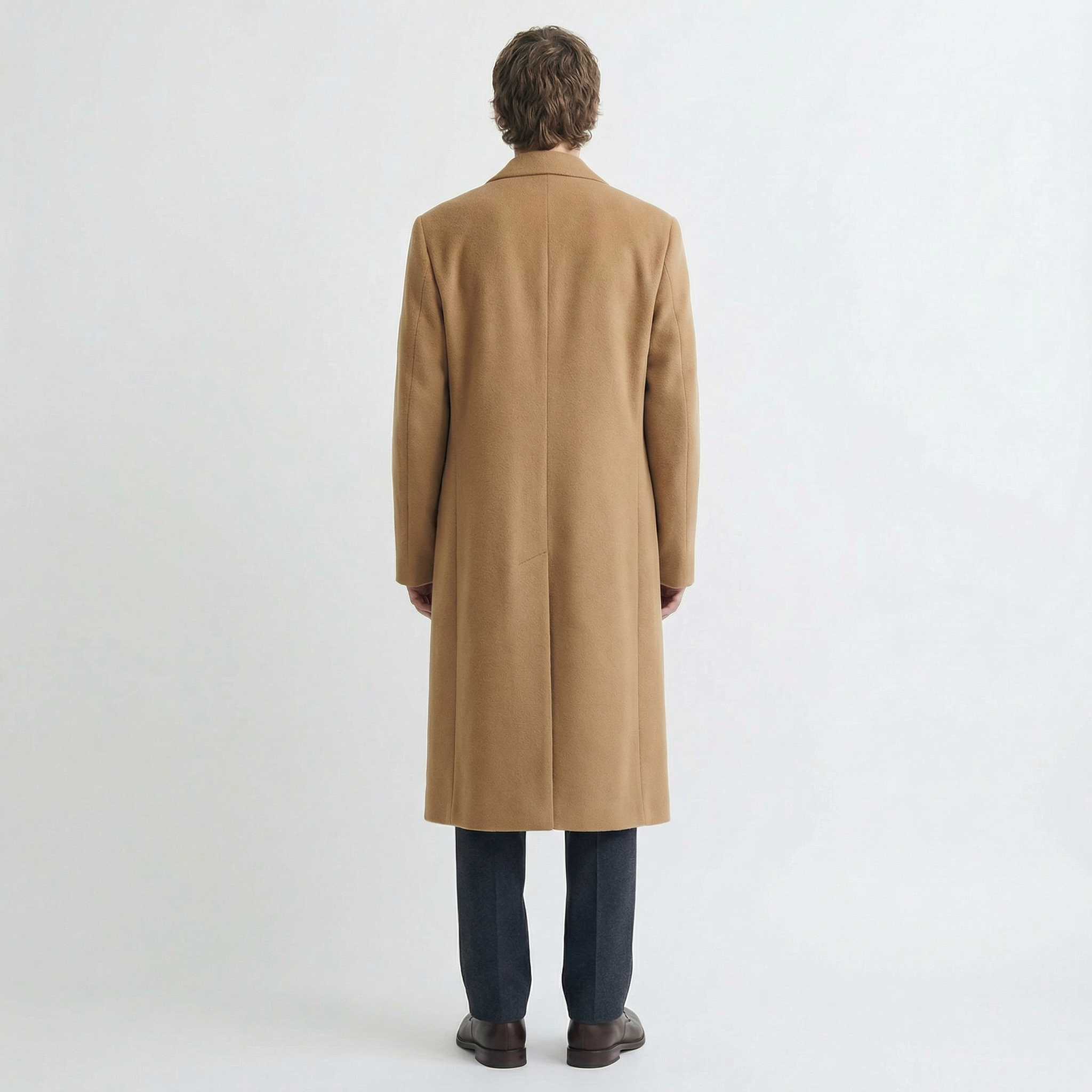 The Visconti | Camel 100% Pure Italian Cashmere Double-Breasted Overcoat